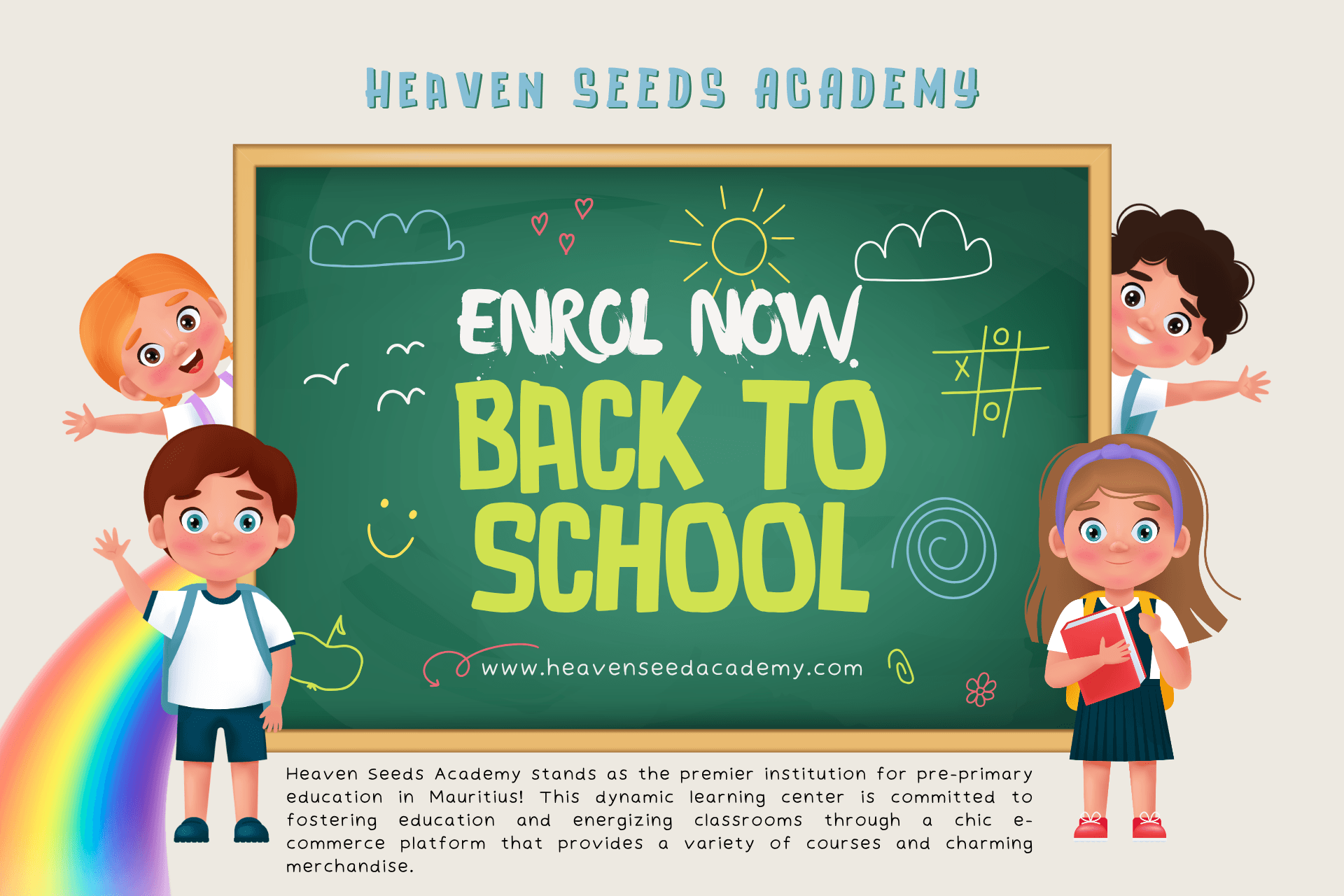 Children learning at Heaven Seeds Academy